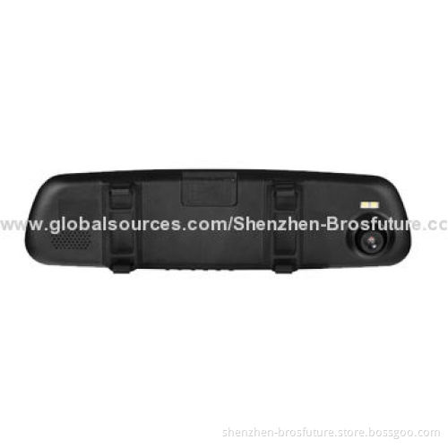 Car Rear-view Mirrors/DVRs, HD 720P Resolution, 2.4-inch Screen, Built-in 3.7V/110mAh Li-ion Battery